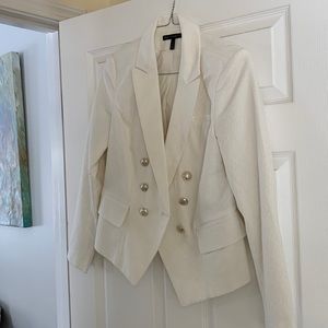 WHBM winter white jacket